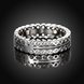 Wholesale Romantic Platinum Geometric White Rhinestone Ring TGGPR1064 4 small