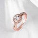 Wholesale Romantic Rose Gold Plant White Rhinestone Ring TGGPR1071 2 small