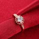 Wholesale Romantic Rose Gold Plant White Rhinestone Ring TGGPR1071 3 small