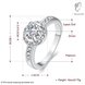 Wholesale Romantic Platinum Plant Rhinestone Ring TGGPR1078 2 small