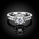 Wholesale Romantic Platinum Plant Rhinestone Ring TGGPR1078 3 small