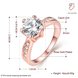 Wholesale Classic Rose Gold Plant White Rhinestone Ring TGGPR1092 0 small