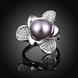 Wholesale Romantic Platinum Plant Multicolor Rhinestone Ring TGGPR1106 1 small