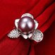 Wholesale Romantic Platinum Plant Multicolor Rhinestone Ring TGGPR1106 3 small