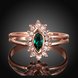 Wholesale Romantic Rose Gold Plant Multicolor Rhinestone Ring TGGPR1140 2 small