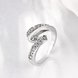 Wholesale Trendy Platinum Geometric White Rhinestone Ring TGGPR1154 2 small