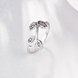 Wholesale Romantic Platinum Plant White Rhinestone Ring TGGPR1161 4 small