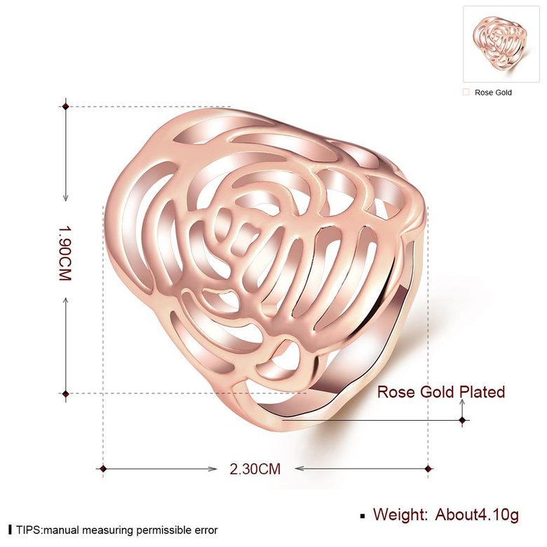 Wholesale Trendy Rose Gold Plant Ring TGGPR1168 0