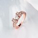 Wholesale Bohemia Rose Gold Geometric White Rhinestone Ring TGGPR1217 2 small