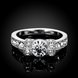 Wholesale Bohemia Platinum Geometric White Rhinestone Ring TGGPR1224 1 small