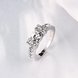 Wholesale Bohemia Platinum Geometric White Rhinestone Ring TGGPR1224 2 small