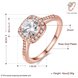 Wholesale Classic Rose Gold Geometric White CZ Ring TGGPR1293 0 small
