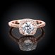 Wholesale Classic Rose Gold Geometric White CZ Ring TGGPR1293 1 small