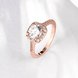 Wholesale Classic Rose Gold Geometric White CZ Ring TGGPR1293 2 small