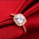 Wholesale Classic Rose Gold Geometric White CZ Ring TGGPR1293 3 small