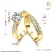 Wholesale Classic 24K Gold Plant White CZ Ring TGGPR1328 0 small