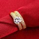 Wholesale Classic 24K Gold Plant White CZ Ring TGGPR1328 3 small