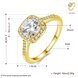 Wholesale Classic 24K Gold Geometric White CZ Ring TGGPR1341 0 small