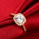 Wholesale Classic 24K Gold Geometric White CZ Ring TGGPR1341 3 small