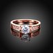 Wholesale Romantic Rose Gold Geometric White CZ Ring TGGPR1346 1 small