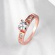 Wholesale Romantic Rose Gold Geometric White CZ Ring TGGPR1346 2 small