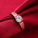 Wholesale Romantic Rose Gold Geometric White CZ Ring TGGPR1346 3 small