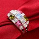 Wholesale Bohemia Platinum Geometric Multicolor Rhinestone Ring TGGPR1415 2 small