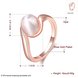 Wholesale Romantic Rose Gold Round White Stone Ring TGGPR1484 0 small