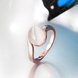 Wholesale Romantic Rose Gold Round White Stone Ring TGGPR1484 3 small