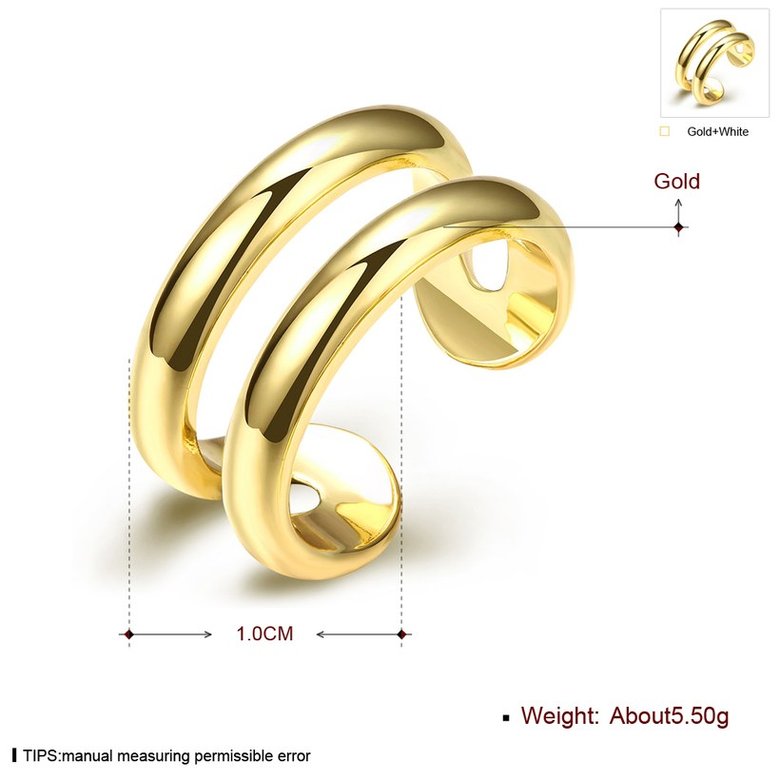 Wholesale Trendy 24K Gold Geometric Ring TGGPR1503 2