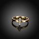 Wholesale Trendy Antique Gold Cross White Crystal Ring TGGPR167 1 small