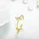 Wholesale Trendy Antique Gold Cross White Crystal Ring TGGPR167 2 small