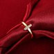Wholesale Trendy Antique Gold Cross White Crystal Ring TGGPR167 3 small