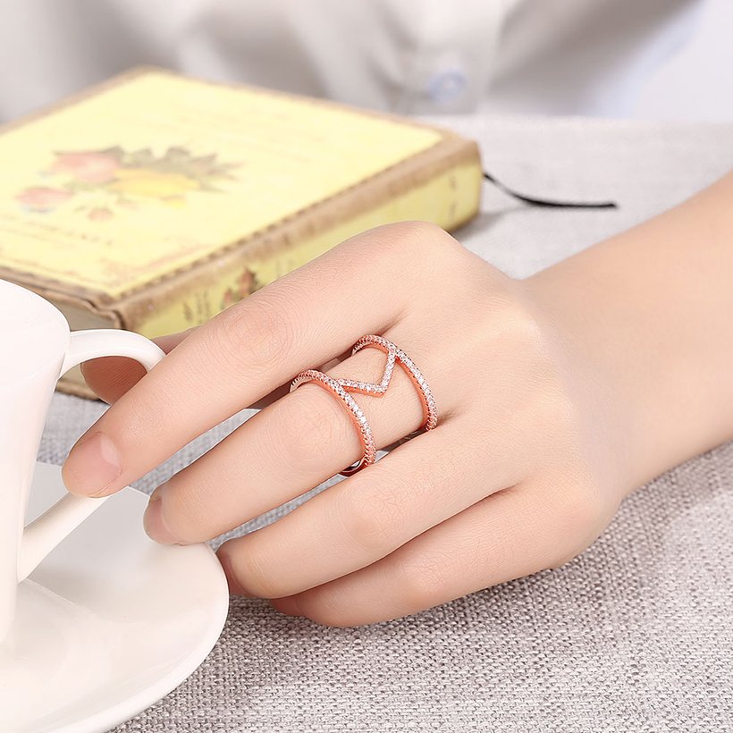 Wholesale Hot sale Jewelry Trendy  Imitation Rhodium White CZ Ring White Crystal Ring TGGPR266 4