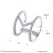 Wholesale Hot sale Jewelry Infinity 8 Symbol Trendy  Imitation Rhodium White CZ Ring White Crystal Ring TGGPR273 0 small