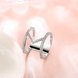 Wholesale Hot sale Jewelry Infinity 8 Symbol Trendy  Imitation Rhodium White CZ Ring White Crystal Ring TGGPR273 2 small