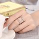 Wholesale Hot sale Jewelry Infinity 8 Symbol Trendy  Imitation Rhodium White CZ Ring White Crystal Ring TGGPR273 4 small