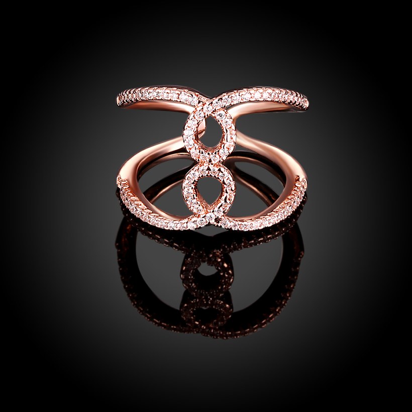 Wholesale Creative  trendy design Titanium White CZ Ring  fine gift for girl TGGPR293 1