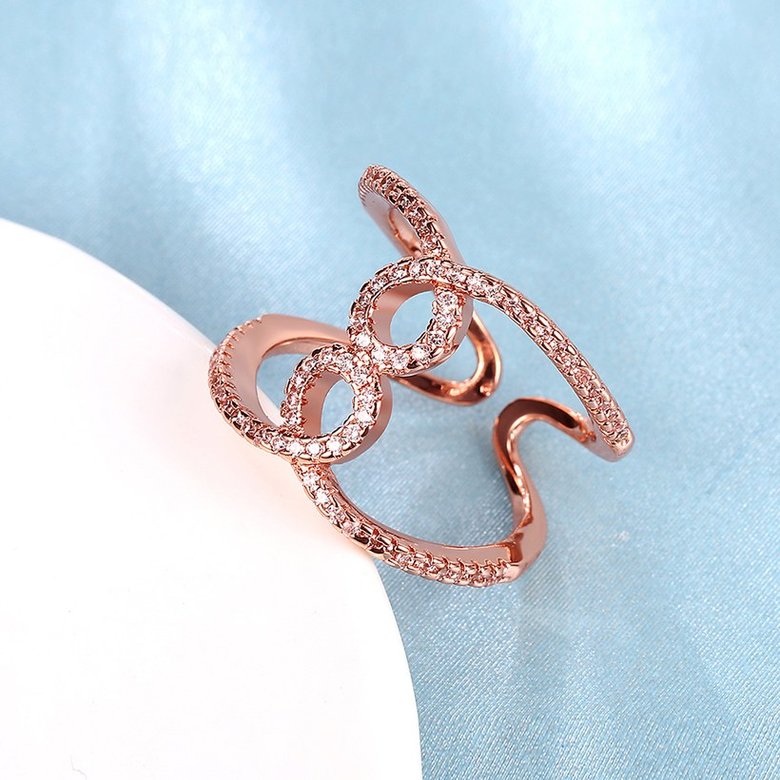 Wholesale Creative  trendy design Titanium White CZ Ring  fine gift for girl TGGPR293 2