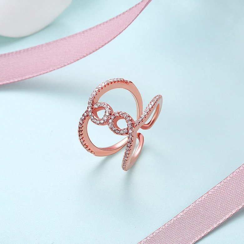 Wholesale Creative  trendy design Titanium White CZ Ring  fine gift for girl TGGPR293 3