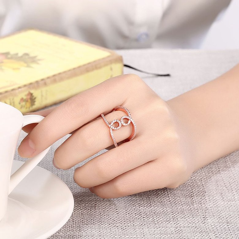 Wholesale Creative  trendy design Titanium White CZ Ring  fine gift for girl TGGPR293 4