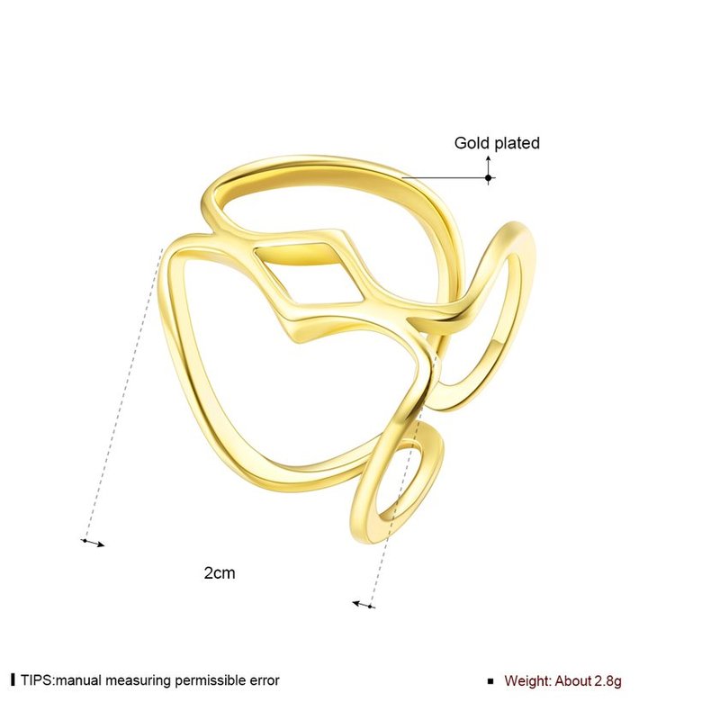 Wholesale Trendy novel design  Antique Gold Geometric Ring  Party Girls' Luxury Ring TGGPR330 0
