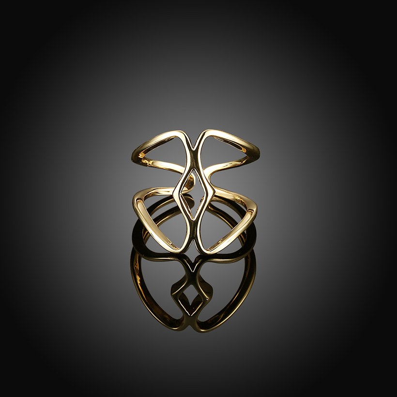 Wholesale Trendy novel design  Antique Gold Geometric Ring  Party Girls' Luxury Ring TGGPR330 1