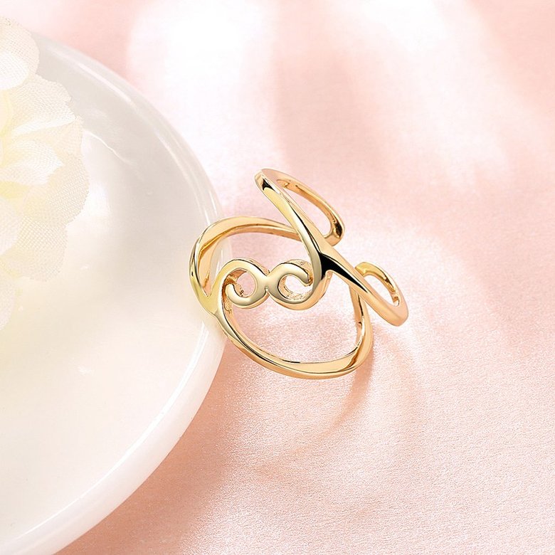 Wholesale Trendy novel design  Antique Gold Geometric Ring  Party Girls' Luxury Ring TGGPR358 2