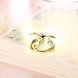Wholesale Trendy novel design  Antique Gold Geometric Ring  Party Girls' Luxury Ring TGGPR358 3 small