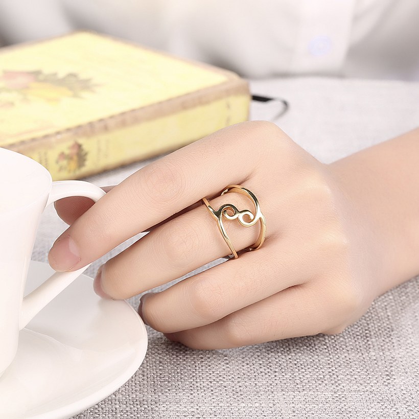Wholesale Trendy novel design  Antique Gold Geometric Ring  Party Girls' Luxury Ring TGGPR358 4