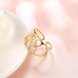Wholesale Trendy novel design  Antique Gold Geometric Ring  Party Girls' Luxury Ring TGGPR379 2 small