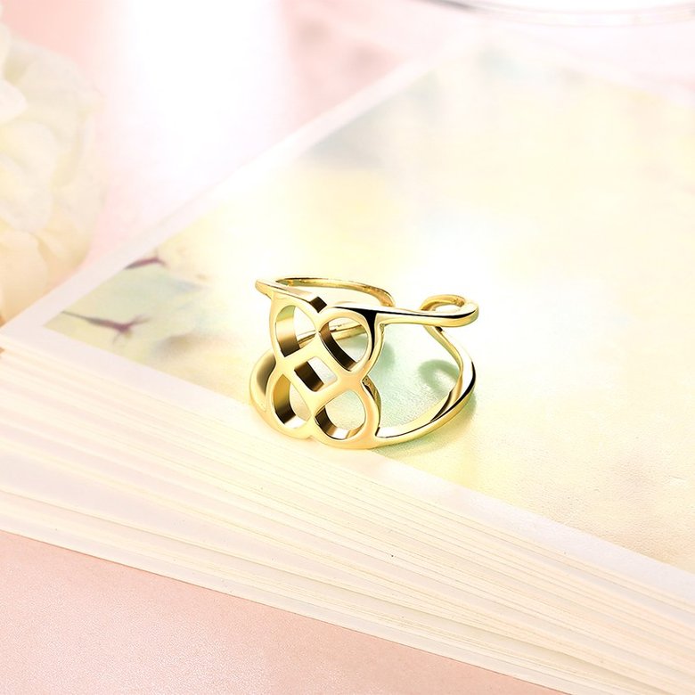 Wholesale Trendy novel design  Antique Gold Geometric Ring  Party Girls' Luxury Ring TGGPR379 3