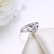 Wholesale Romantic Fashion Resizable 925 Sterling Silver CZ Flower Ring TGSLR188 1 small