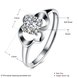 Wholesale Romantic Fashion Resizable 925 Sterling Silver CZ Flower Ring TGSLR188 4 small